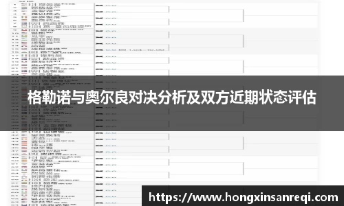 格勒诺与奥尔良对决分析及双方近期状态评估